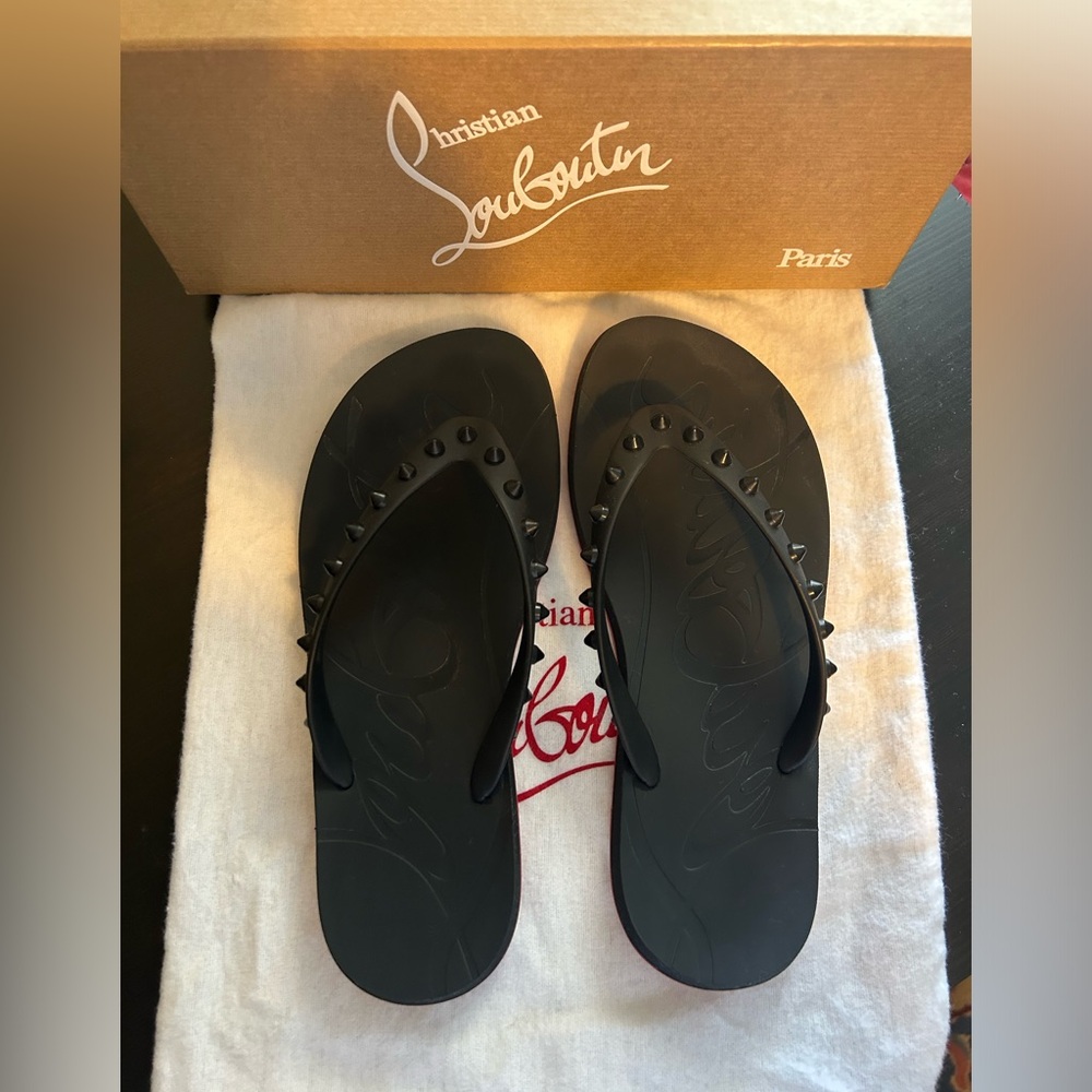 Summer fun, Authentic Louboutin flip flops